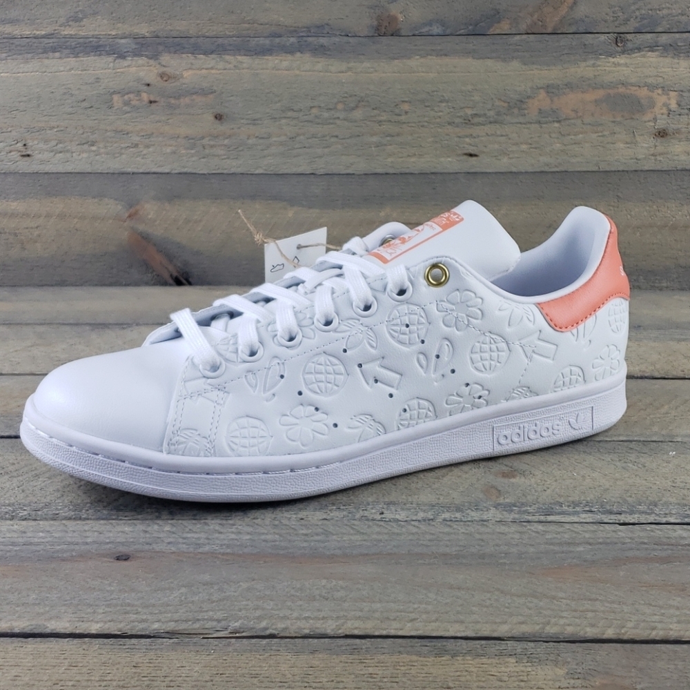 adidas Stan Smith Originals Sneakers White/Coral - Picture 3 of 10